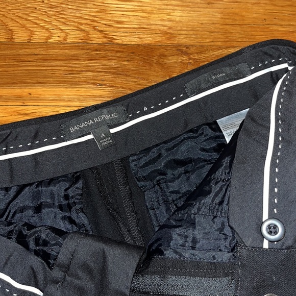 BANANA REPUBLIC Sloan Slim Pant, Black, Size 4 - Picture 2 of 2